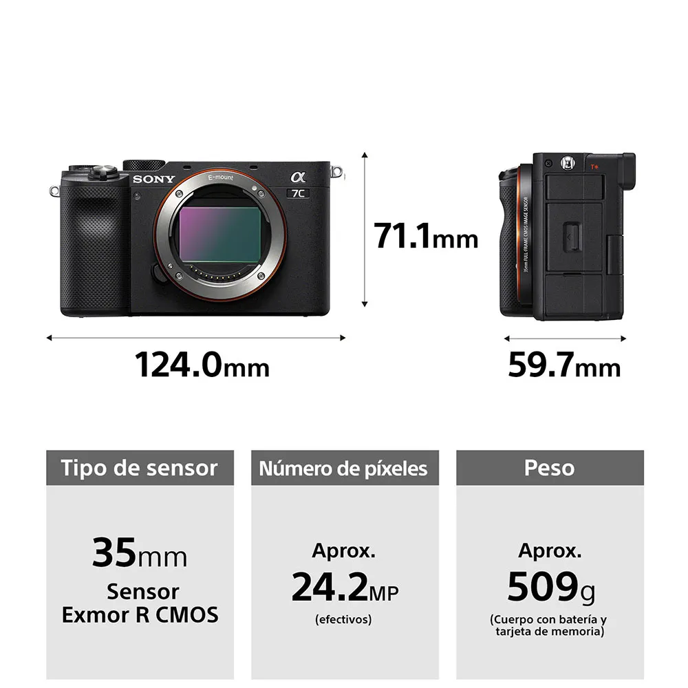Cámara Mirrorless Full Frame Sony A7C Body 7