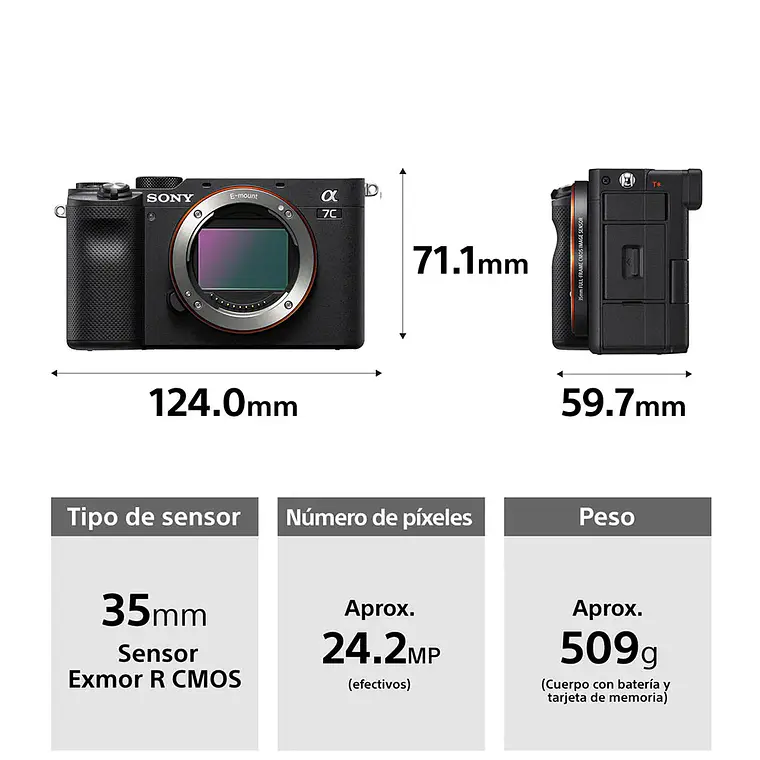 Cámara Mirrorless Full Frame Sony A7C Body 7