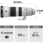 Lente Sony FE 400-800mm F6.3-8 G OSS 12