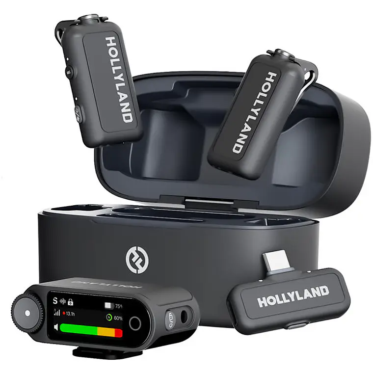 Sistema de Micrófono Hollyland LARK MAX 2 Combo Dual - Gris (IMPORTADO) 1