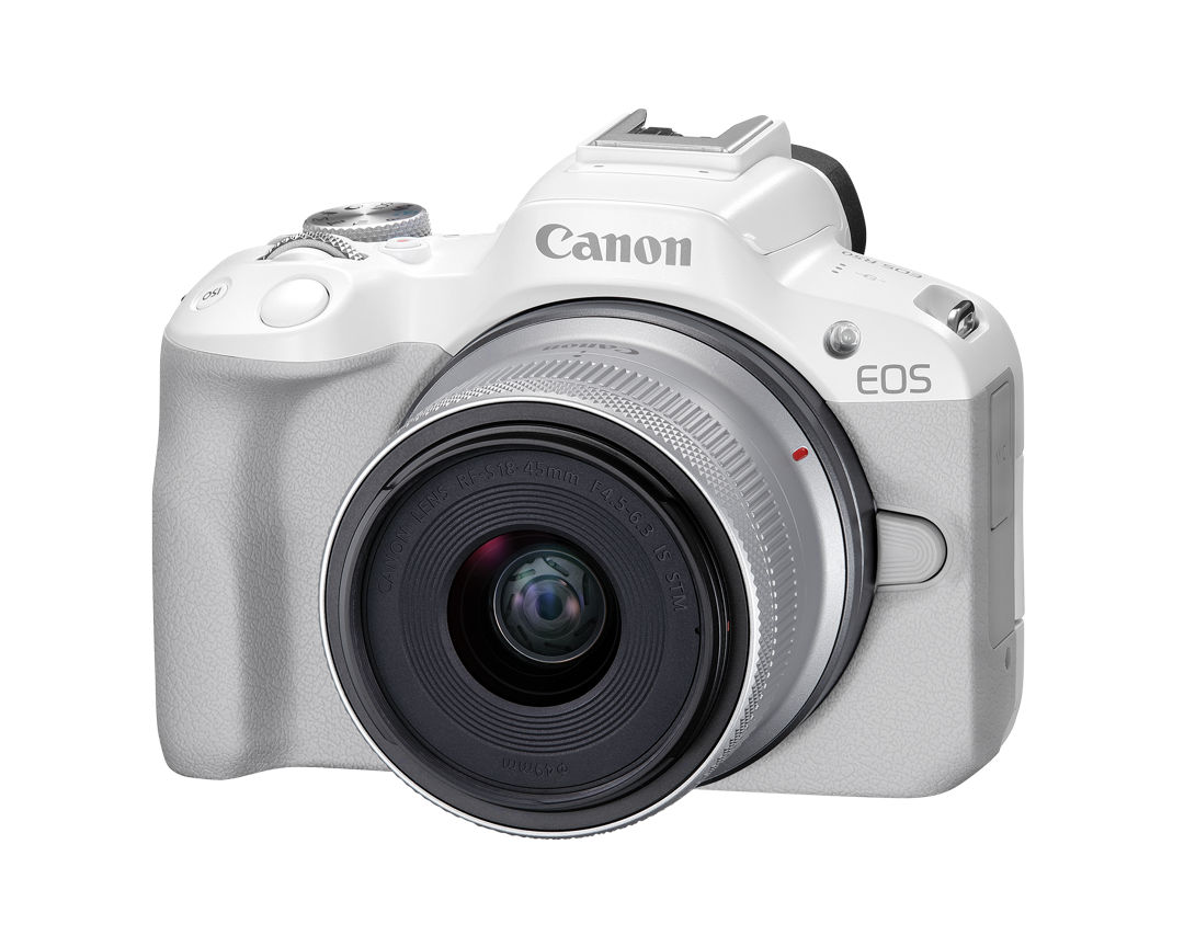 Cámara Canon EOS R50 con Lente RF-S 18-45mm IS STM - Blanca (IMPORTADO) 3