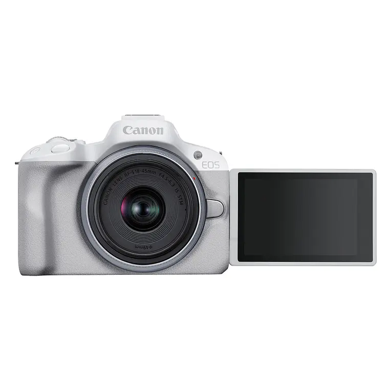Cámara Canon EOS R50 con Lente RF-S 18-45mm IS STM - Blanca (IMPORTADO) 4