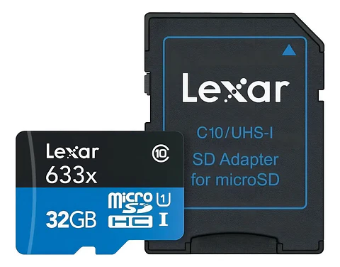Tarjeta de Memoria microSDHC UHS-I 32 GB Lexar 633x 100 MB/s