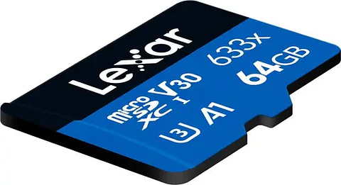 Tarjeta de Memoria microSDXC UHS-I V30 64 GB Lexar 633x 100 MB/s