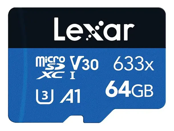 Tarjeta de Memoria microSDXC UHS-I V30 64 GB Lexar 633x 100 MB/s