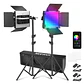 Kit de 2 Paneles de Luz LED RGB Neewer 660 PRO II con Control por App, 2 Trípodes de 200 cm y Bolsa de Transporte  - Miniatura 1