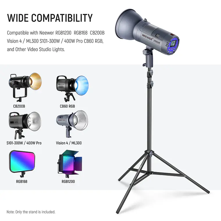 Trípode de Iluminación 200 cm Neewer Light Stand ST-200 5