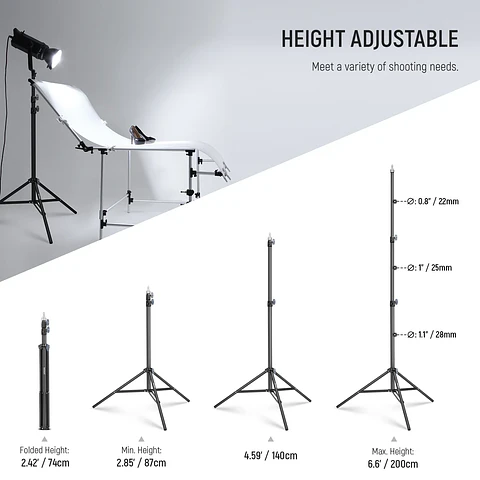 Trípode de Iluminación 200 cm Neewer Light Stand ST-200