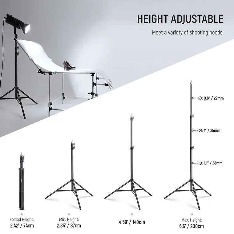 Trípode de Iluminación 200 cm Neewer Light Stand ST-200 2