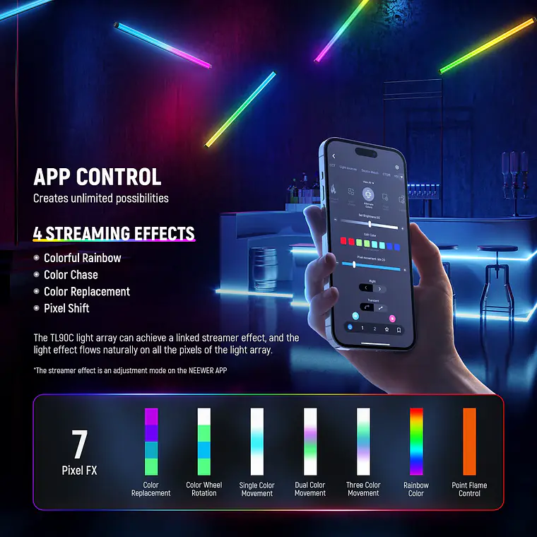 Luz Tubo LED RGB Neewer TL90C  4