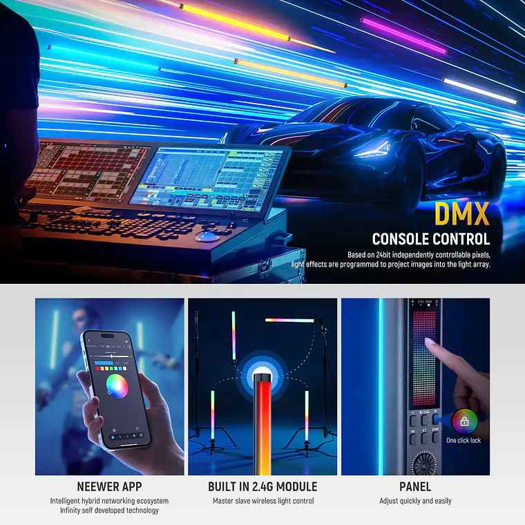 Luz Tubo LED RGB Neewer TL90C  5