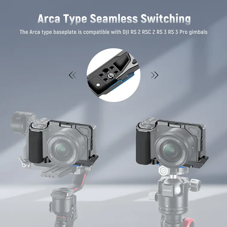 Jaula para Cámara Sony ZV-E10 con Empuñadura de Silicona Neewer 6
