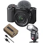 Cámara Mirrorless Sony ZV-E10 + Lente 16-50mm + Flash Neewer TT560 + Batería Neewer TNP-FW50 - Miniatura 1