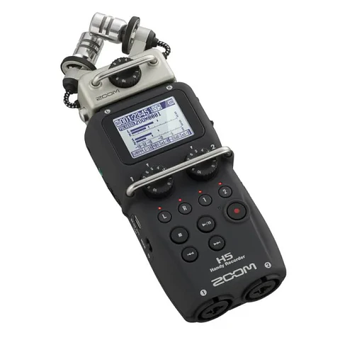 Grabadora de audio portátil Zoom H5 de 4 pistas con capsula desmontable