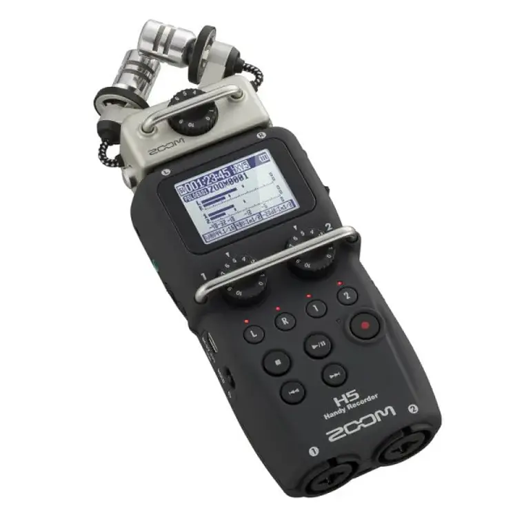 Grabadora de audio portátil Zoom H5 de 4 pistas con capsula desmontable 1