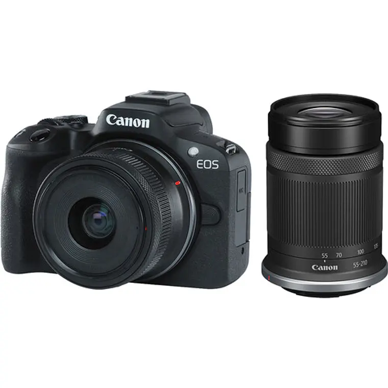 Cámara Mirrorless Canon EOS R50 con Lentes RF-S 18-45 mm y RF-S 55-210 mm 1