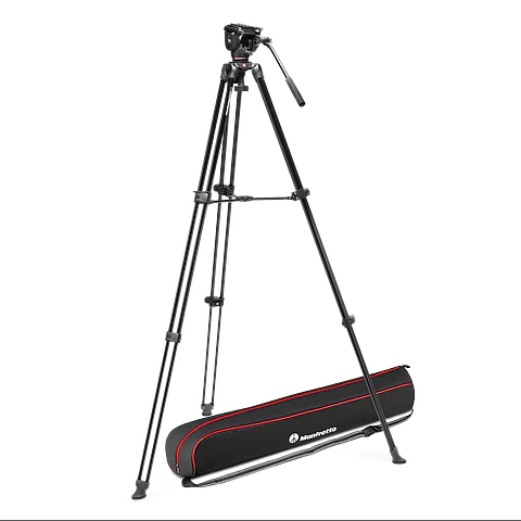 Kit de Trípode de Aluminio con Cabezal Fluido Manfrotto 500X