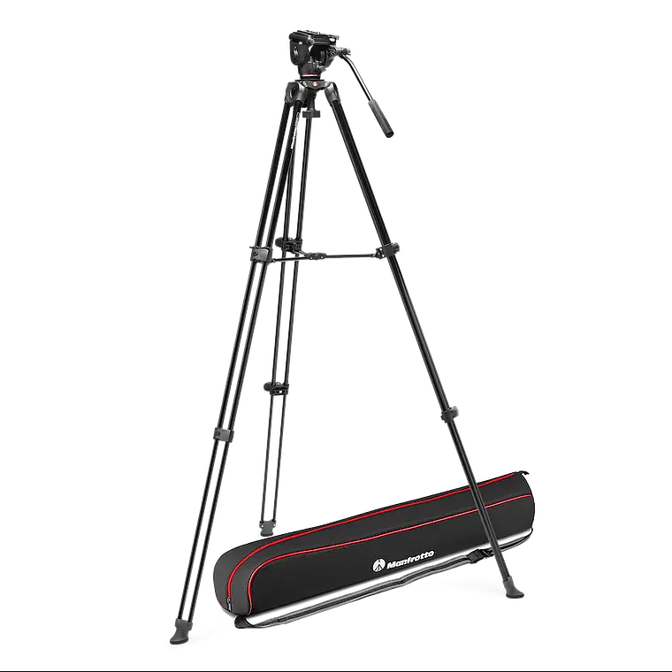 Kit de Trípode de Aluminio con Cabezal Fluido Manfrotto 500X 1