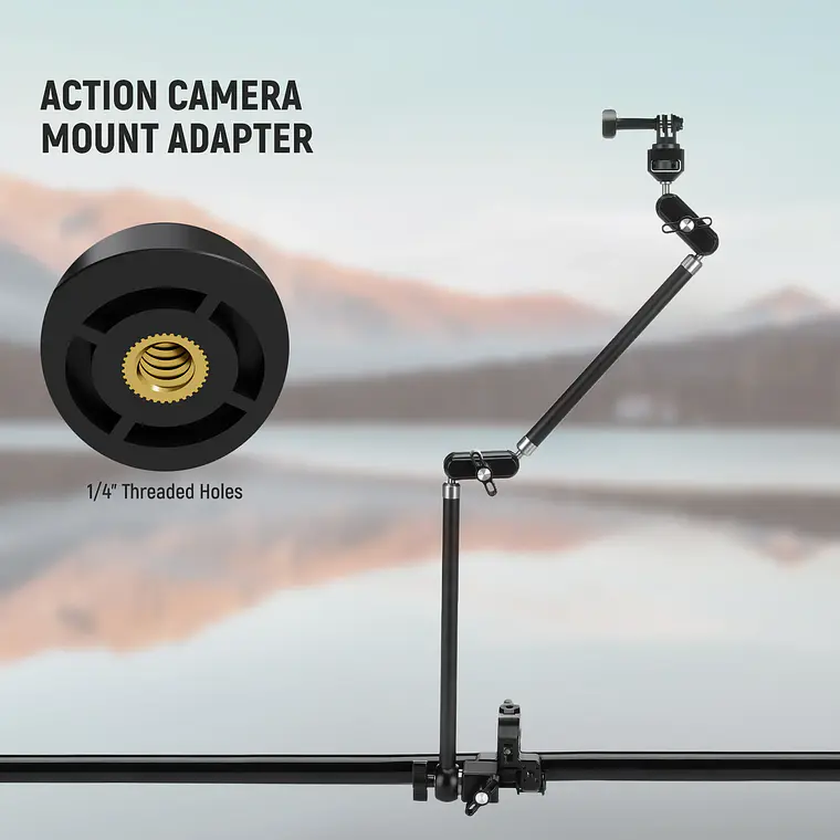 Set de Brazos Mágicos Ajustables de Escritorio Neewer de 2 Secciones con Conector GoPro  4