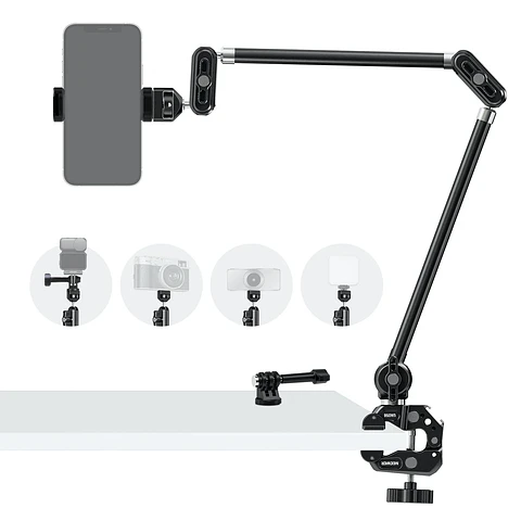 Set de Brazos Mágicos Ajustables de Escritorio Neewer de 2 Secciones con Conector GoPro 