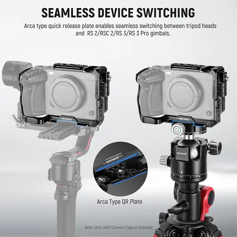Jaula para Cámara Sony FX3 y FX30 con Abrazadera para Cables Neewer 2