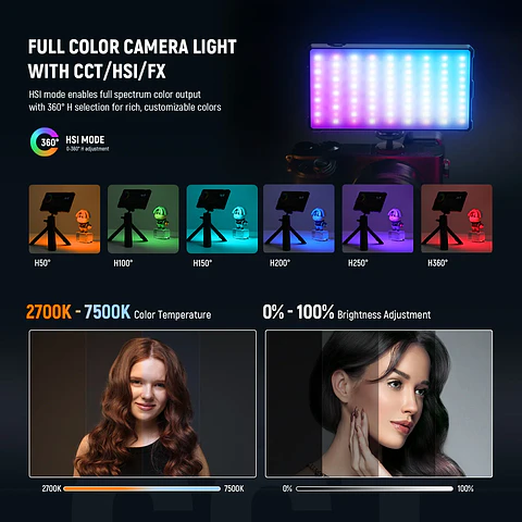 Kit de Luz LED RGB para Video Neewer Basics SL90C