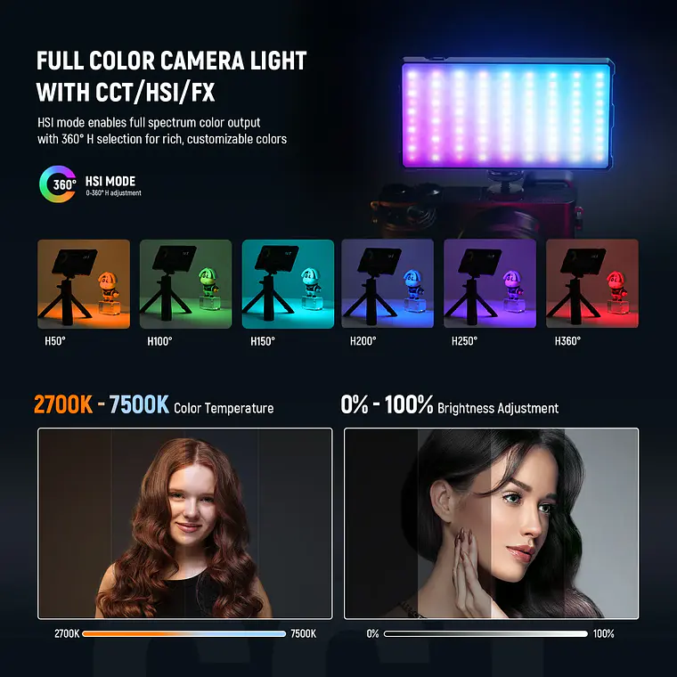 Kit de Luz LED RGB para Video Neewer Basics SL90C 2