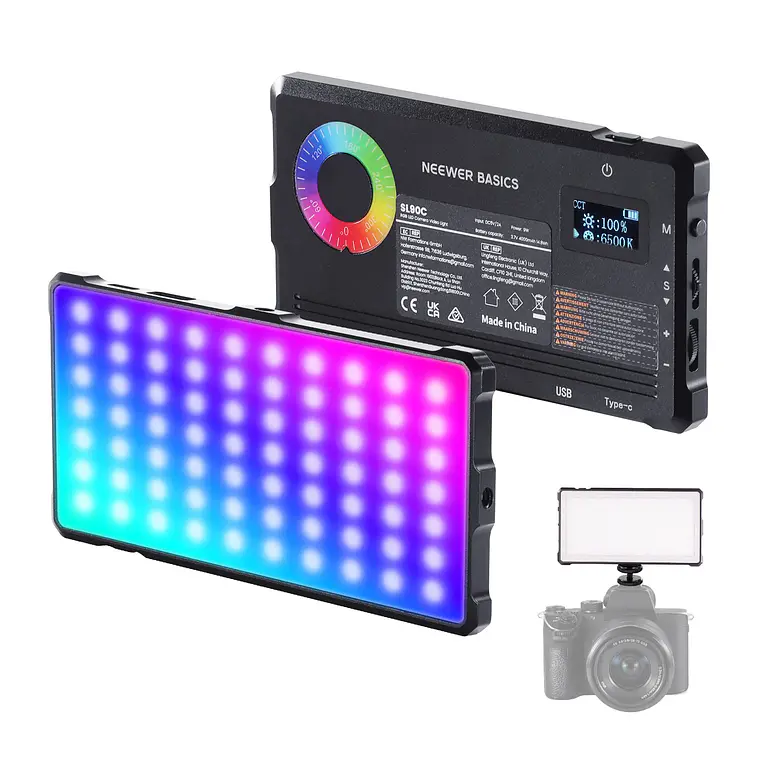 Kit de Luz LED RGB para Video Neewer Basics SL90C 1