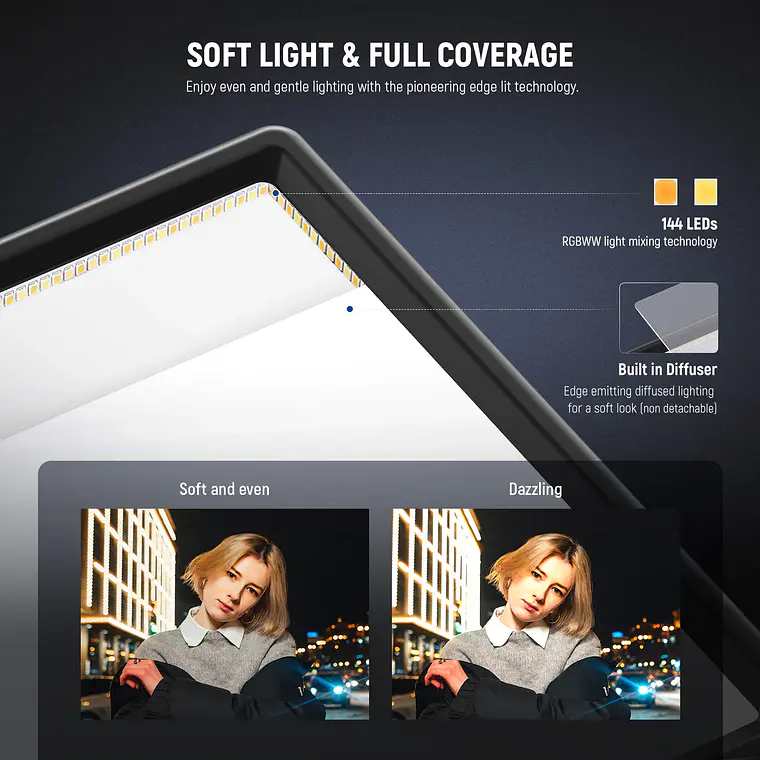 Panel de Luz LED Bicolor Neewer NL-192AI 6
