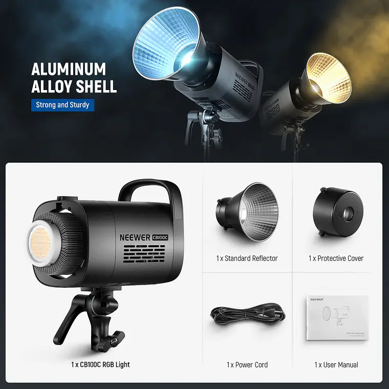 Luz LED RGB para Video Neewer CB100C 130W 10