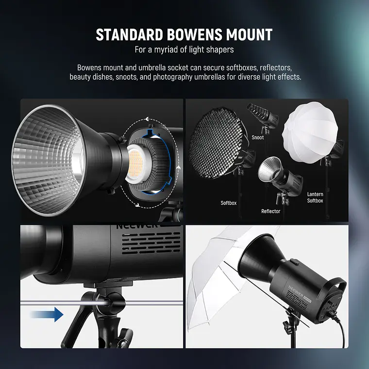 Luz LED RGB para Video Neewer CB100C 130W 9