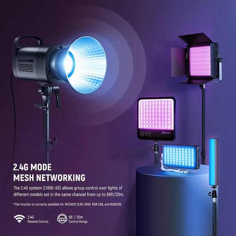 Luz LED RGB para Video Neewer CB100C 130W 6