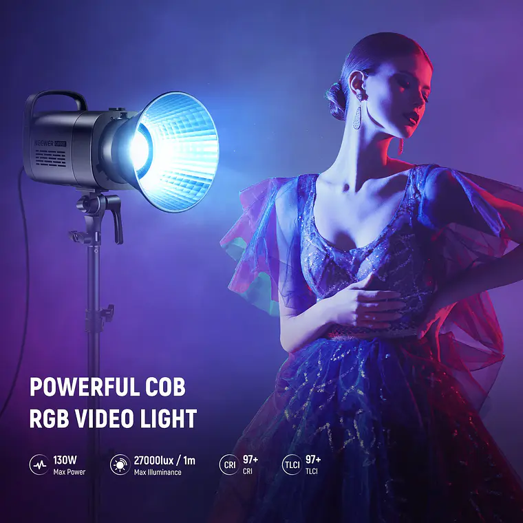Luz LED RGB para Video Neewer CB100C 130W 3