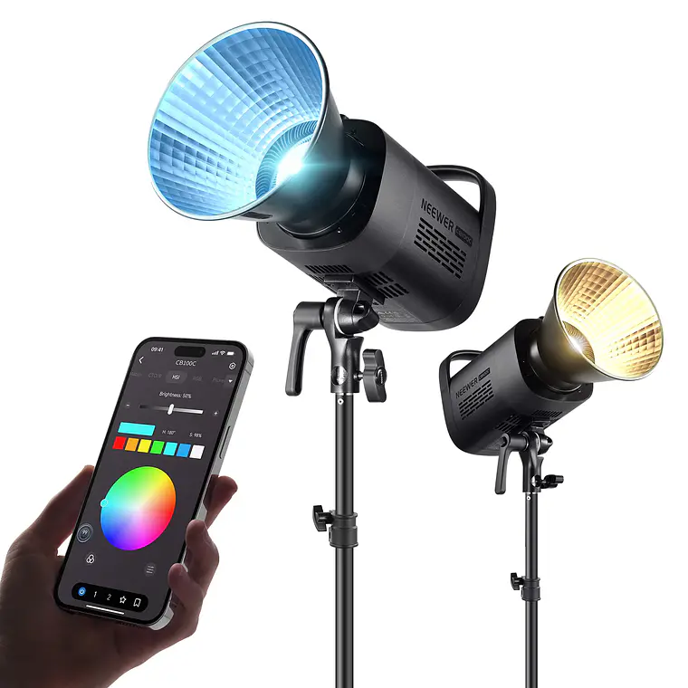Luz LED RGB para Video Neewer CB100C 130W 2