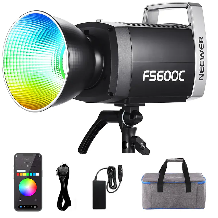 Luz LED RGB COB para Video Neewer FS600C 600W 1