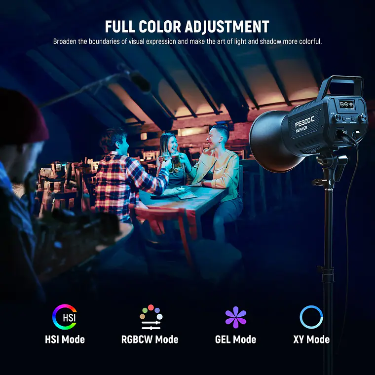 Luz LED RGB para Video Neewer FS300C 300W 4