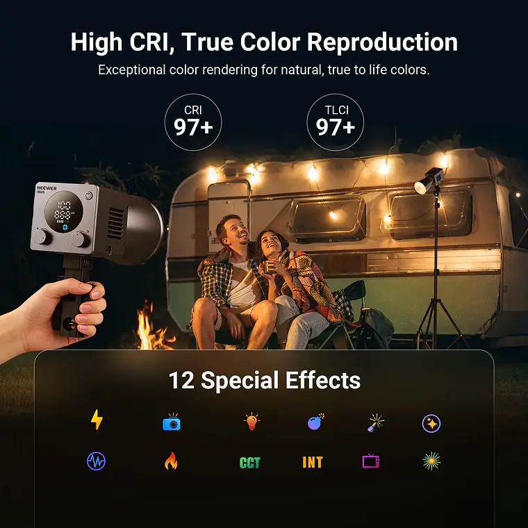 Luz LED Portátil para Video Neewer HB60B 60W 2