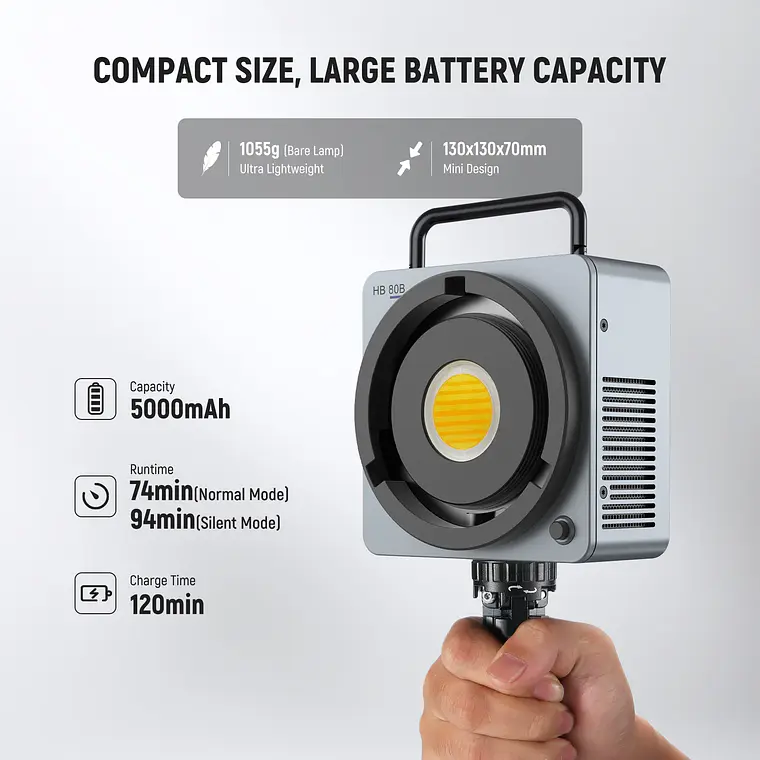 Luz LED Bicolor Mini COB para Video Neewer HB80B 80W 5