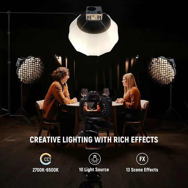 Luz LED Bicolor Mini COB para Video Neewer HB80B 80W 6