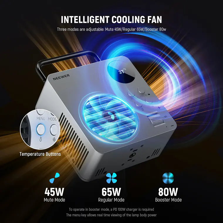 Luz LED RGBWW Mini COB para Video Neewer HB80C 80W 6