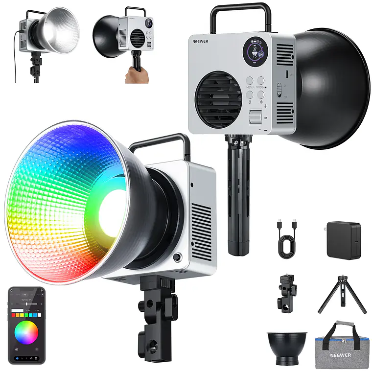 Luz LED RGBWW Mini COB para Video Neewer HB80C 80W 1