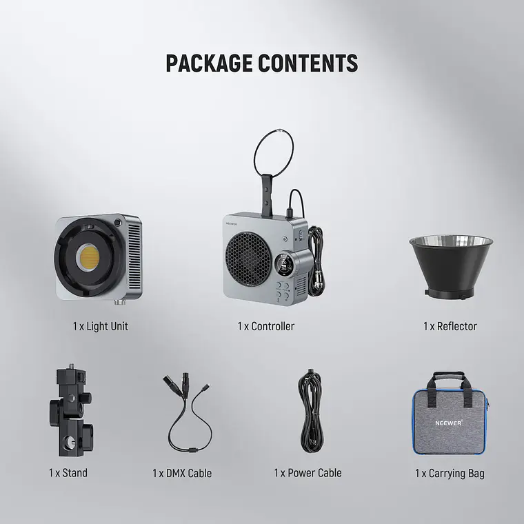 Luz LED Bicolor Portátil para Video Neewer HS200B 280W 9