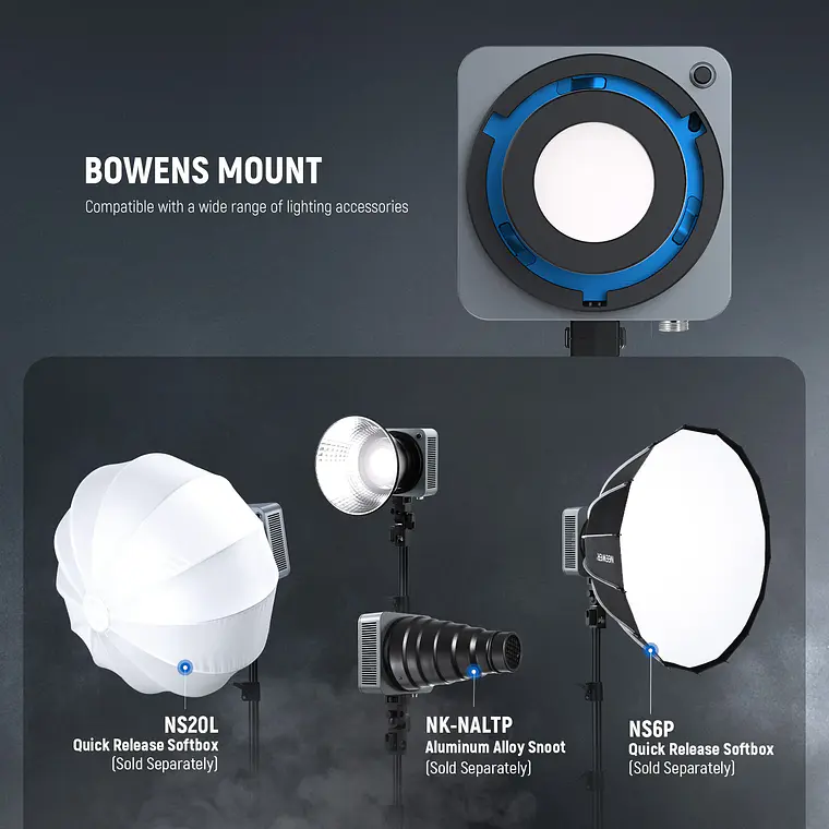 Luz LED RGB Portátil para Video Neewer HS200C 280W 8