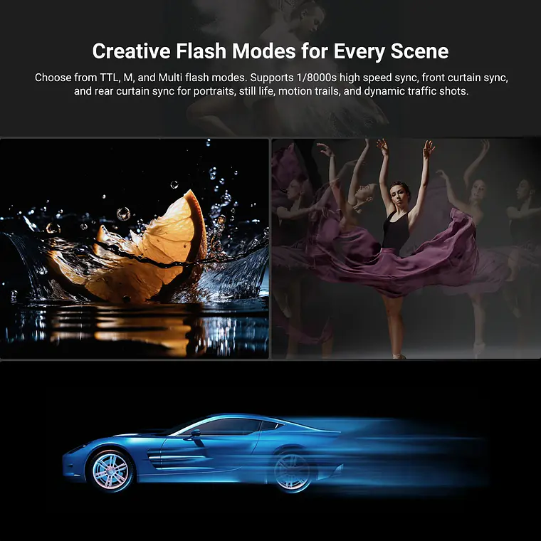 Flash Speedlite de Cabezal Redondo Neewer Z2PRO 76Ws TTL 5