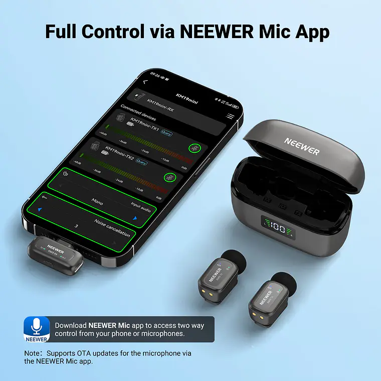Micrófono Lavalier Inalámbrico Neewer KM19 Mini 6