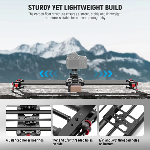 Slider Motorizado de Fibra de Carbono Neewer ER1 con Batería F750