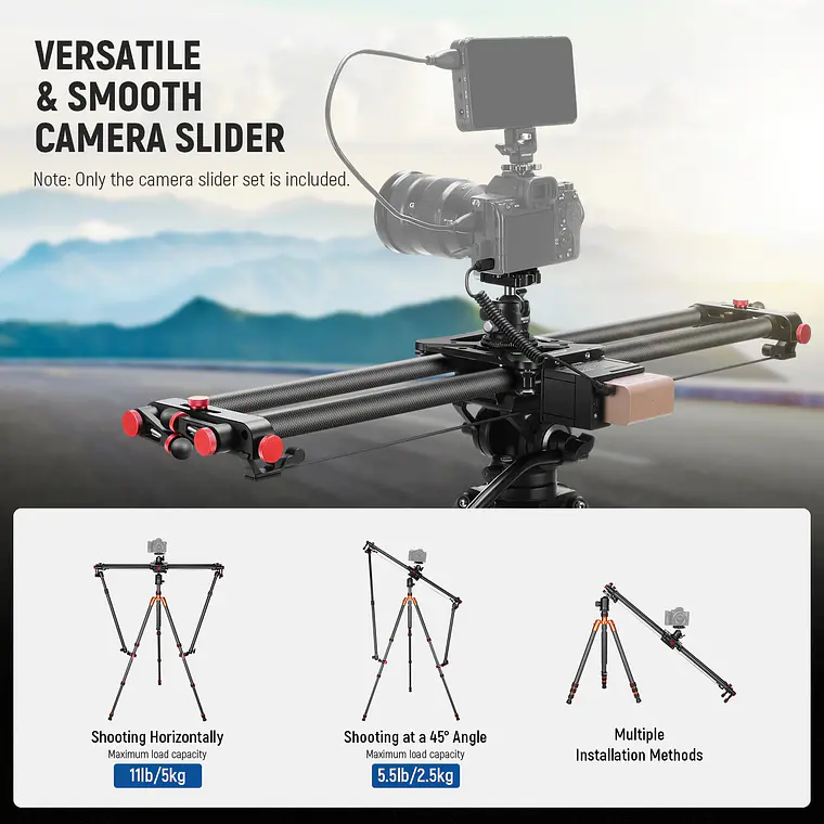 Slider Motorizado de Fibra de Carbono Neewer ER1 con Batería F750 7
