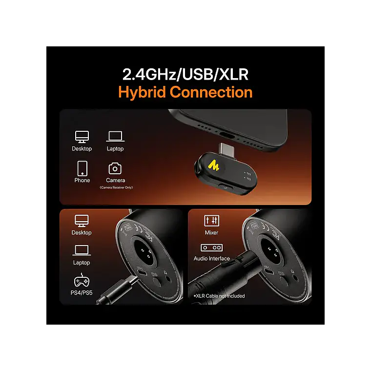 Micrófono Dinámico Maono PD200WT USB/XLR 6