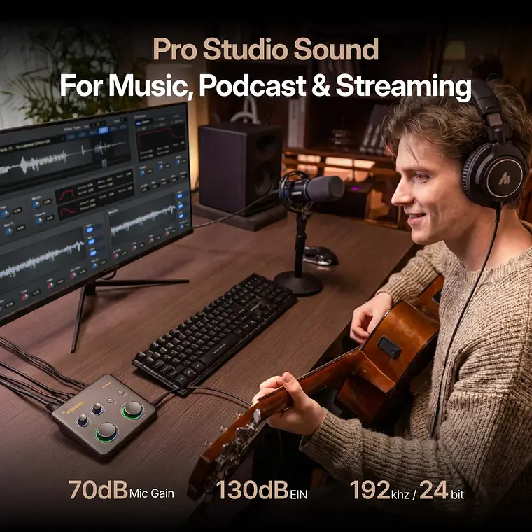 Interfaz de Audio Híbrida USB Maono P1 2