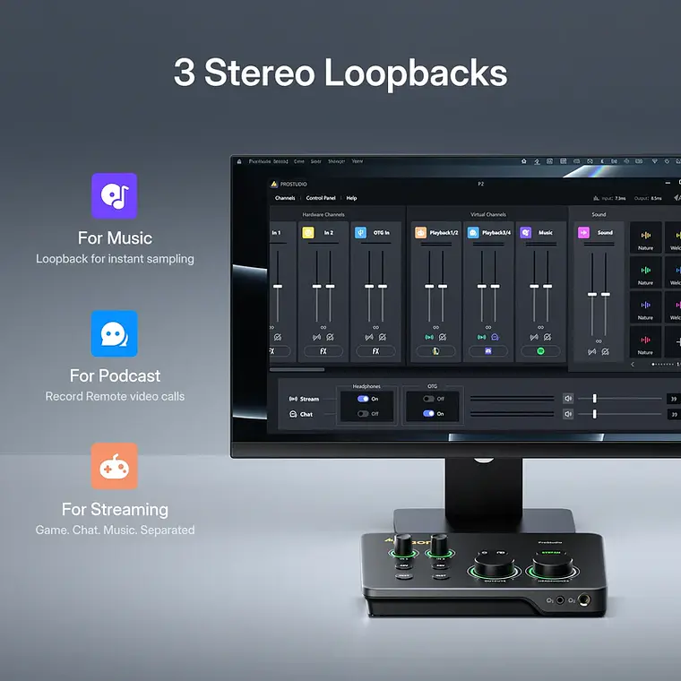 Interfaz de Audio Híbrida USB Vision P2 7
